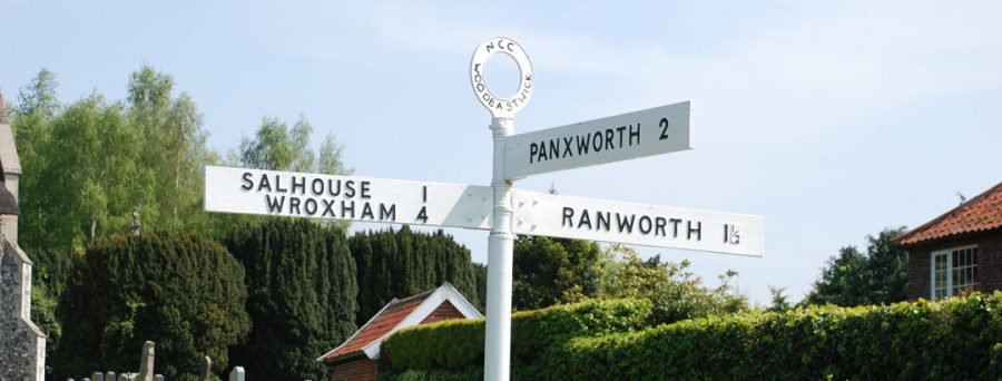 The image above shows one of our village signposts.
