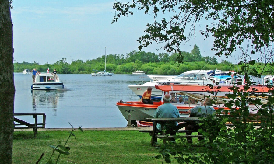 The photo is looking out over Ranworth Staithe.